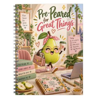 Pre-Peared for Great Things Motivational Notebook