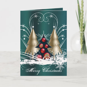 Pre-Printed Christmas Tree Card
