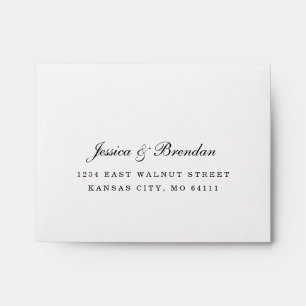 Pre-Printed Envelope with Return Address for RSVP