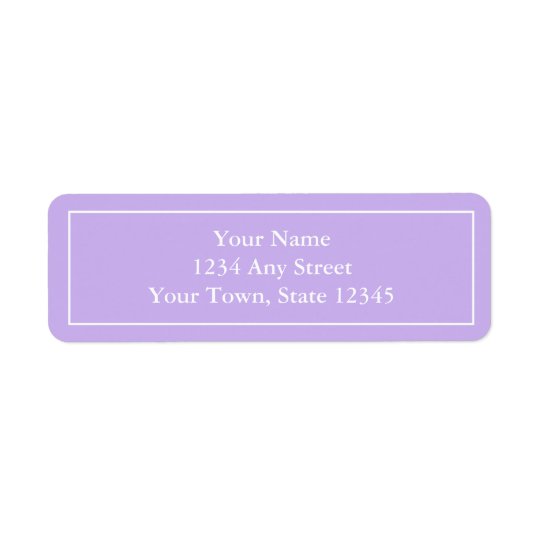 Pre-printed Purple Return Address Label Stickers