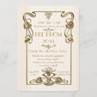 Pre Prom Junior, Great Gatsby, Gold, white