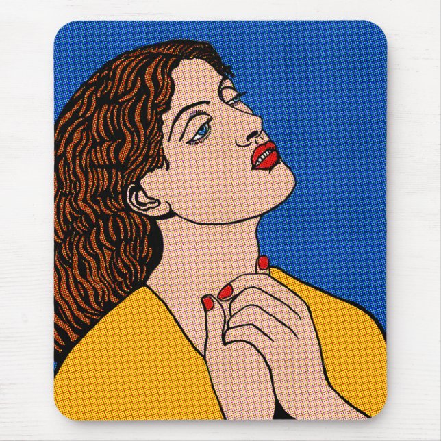 Pre-Raph Pop Grrl Mouse Pad (Front)