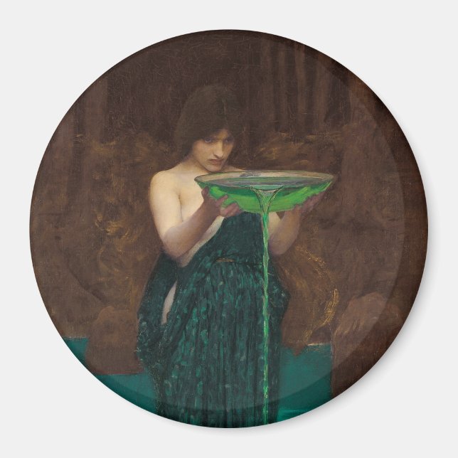 Pre-Raphaelite Circe Invidiosa Waterhouse Magnet (Front)