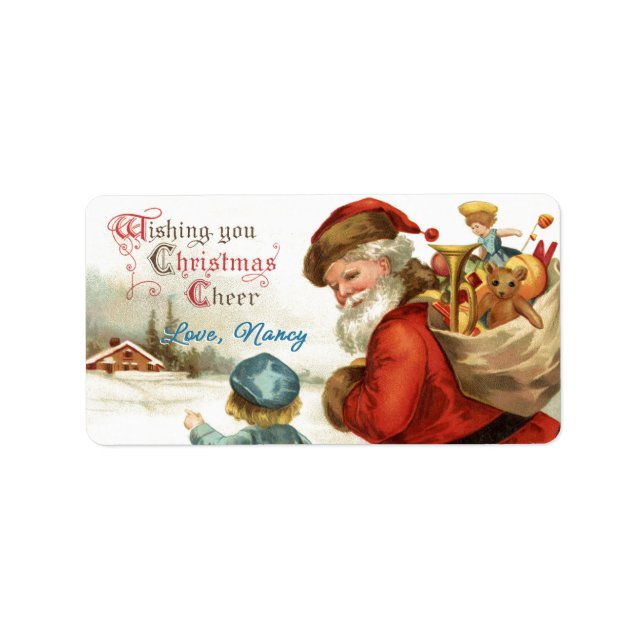 Pre-signed Wishing you Christmas Cheer Gift Labels (Front)