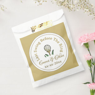 Pre-Wedding Golfing Party Weekend White Gold Favour Bag