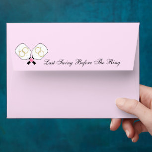 Pre-Wedding Pickleball Pale Pink Personalized Note Envelope