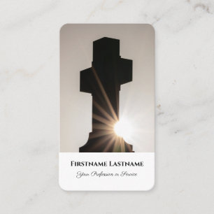 Preacher mortician spiritual healer holy cross business card