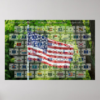 Preamble Perfection Flag - US Constitution Poster