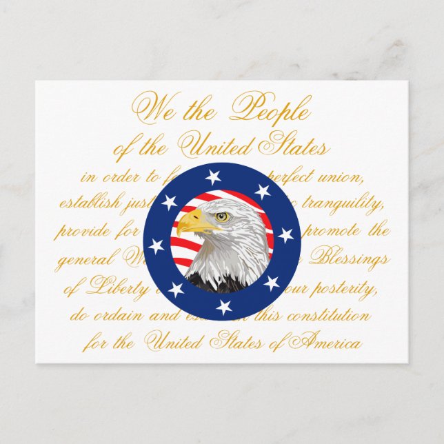 Preamble to Constitution Postcard (Front)
