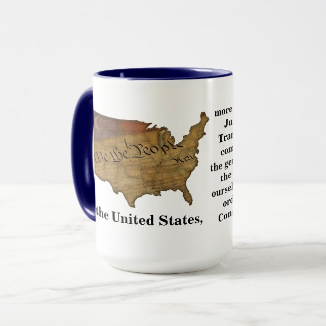 Preamble to the United States Constitution Mug (Front Left)