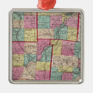 Preble and Warren Counties Metal Ornament