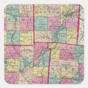 Preble and Warren Counties Square Sticker