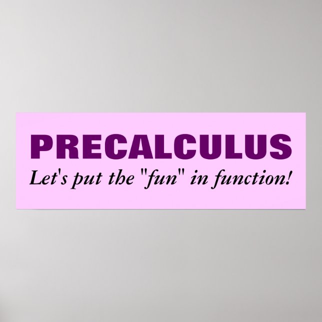 Precalculus Poster (Front)