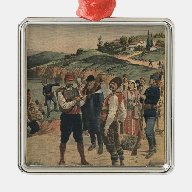 Precautions taken to prevent cholera metal ornament (Front)