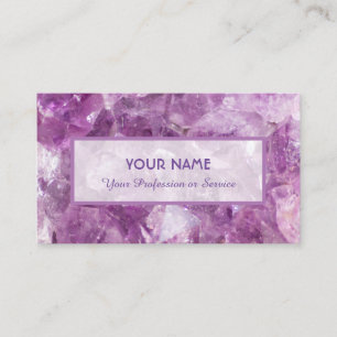 Precious amethyst gem business card