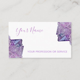 Precious amethyst gem jewelers jewelry business ca card