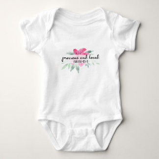 Precious and Loved Christian Art Baby Bodysuit