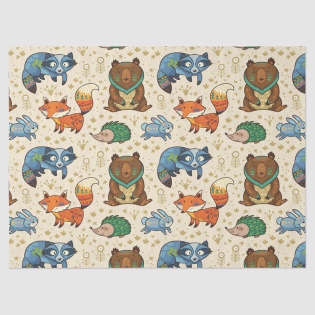 Precious Animals of the Wild Tissue Paper (Front)