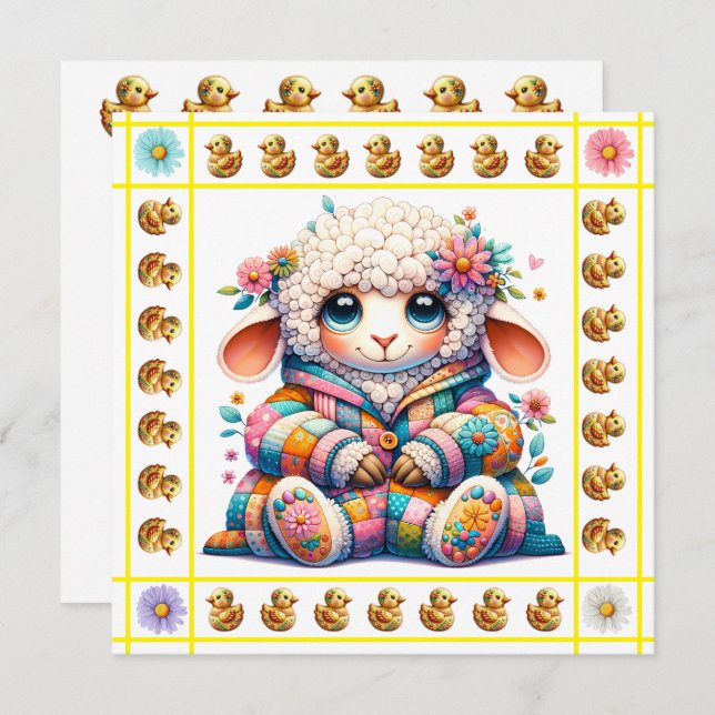 Precious Baby Animals Theme - Invitation (Front/Back)