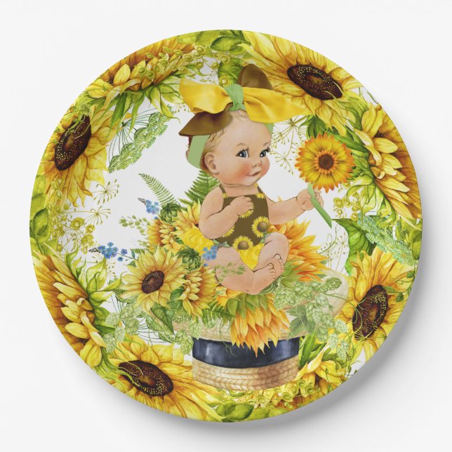Precious Baby Shower or Birthday Paper Plate (Front)