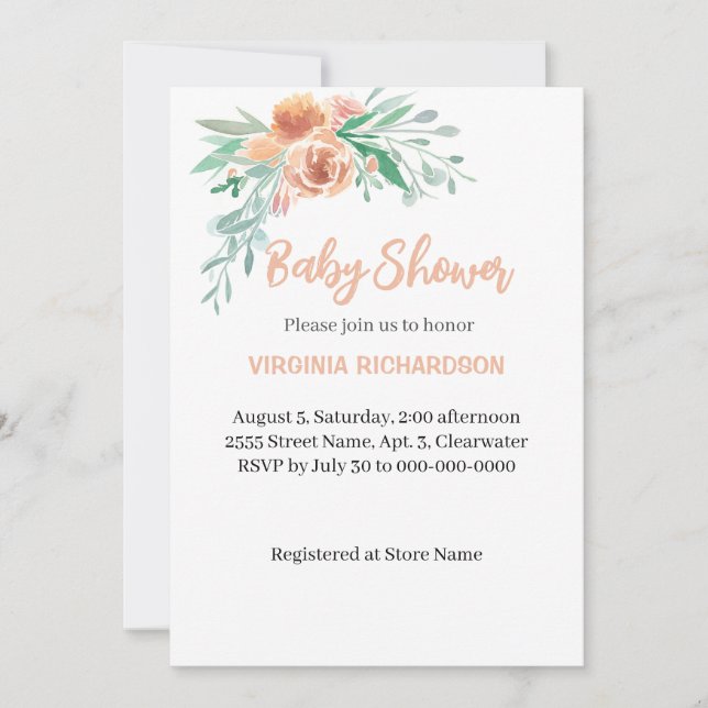 Precious Baby Shower Template (Front)