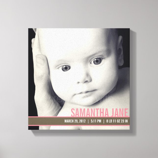 Precious Band Nursery Canvas Art - Pink (Front)