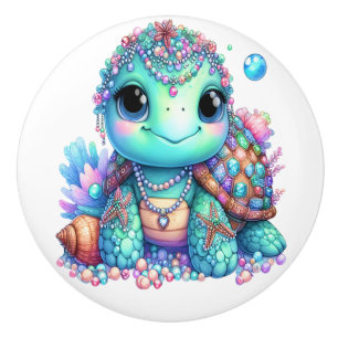 Precious Bling Baby Turtles - More on the Way - Ceramic Knob
