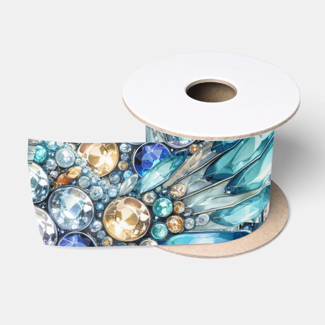Precious Bling Birds Theme Invitation  Satin Ribbon (Spool)