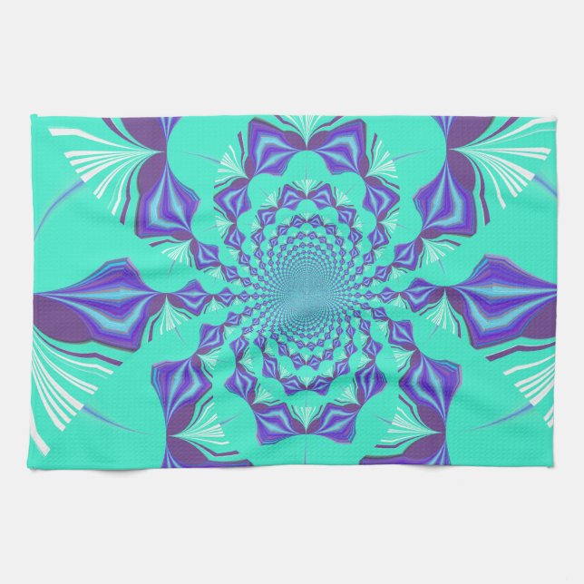 Precious blue kitchen towel (Horizontal)