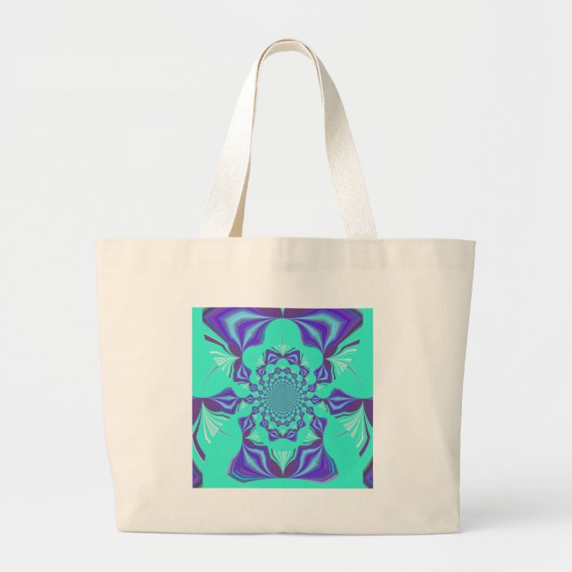 Precious blue large tote bag (Front)