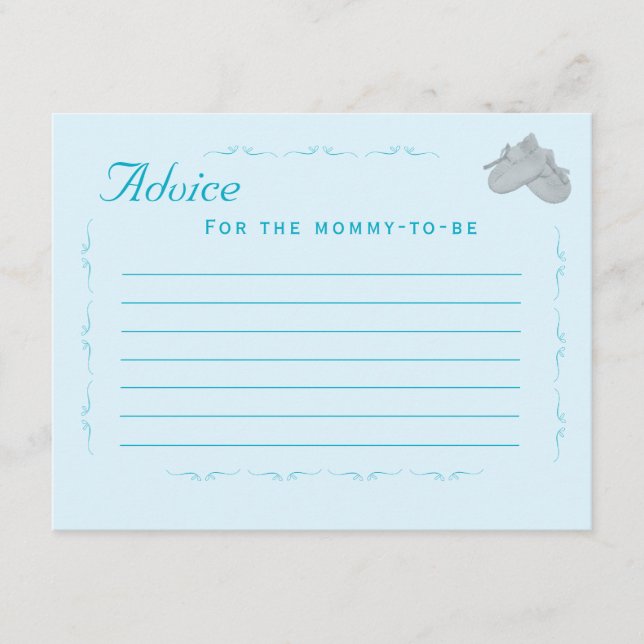 Precious Bundle Boy Baby Shower  Enclosure Card (Front)