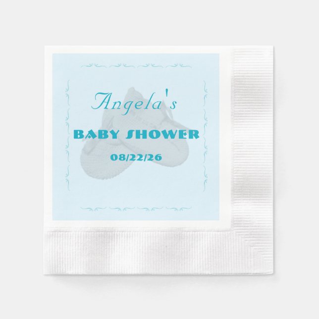 Precious Bundle Boy Baby Shower  Napkin (Front)