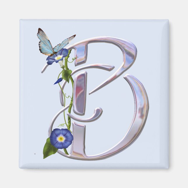 Precious Butterfly Initial B Magnet (Front)