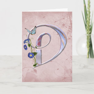 Precious Butterfly Initial D Note Card