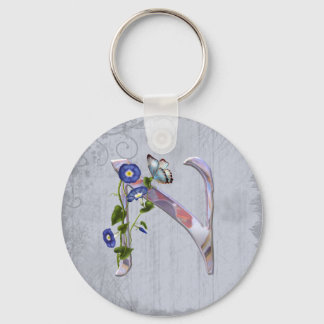 Precious Butterfly Initial N Keychain