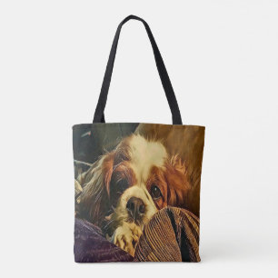 Precious Cavalier King Charles Spaniel Doggy Tote Bag