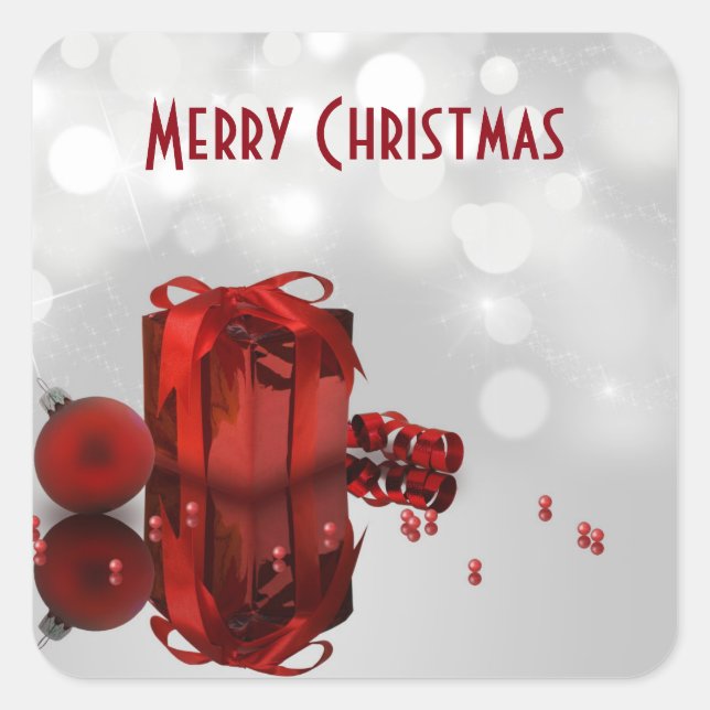 Precious Christmas Present Professional Square Sticker (Front)