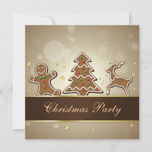 Precious Delicious Gingerbread Cookies Invitation (Front)