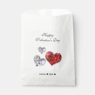 Precious Elegant Diamond Hearts Favour Bag