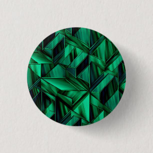 Precious emerald gemstone inspired 1 inch round button