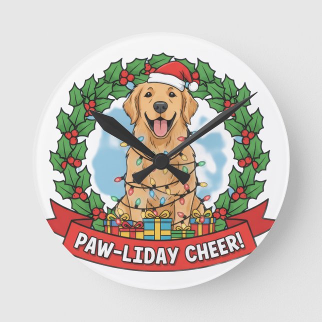 Precious Festive Moments Round Clock (Front)