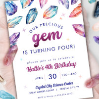 Precious Gem Girls 4th Birthday Crystals
