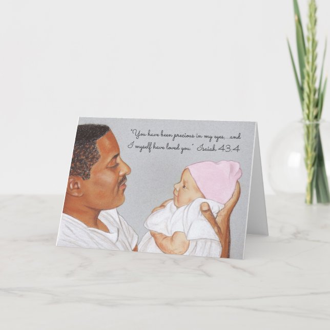 Precious in my Eyes & I Love You~Scripture~Newborn Card (Front)