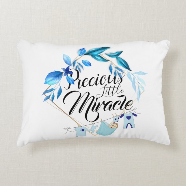 Precious Little Miracle Accent Pillow (Front)