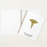 Precious Medical Gold Caduceus Professional Planner<br><div class="desc">Professional elegant clean business design for medical purposes featuring precious noble gold Caduceus symbol. Perfect for any business company related to healthcare industry: medical practice,  medical office,  doctor office,  pharmaceutical industry,  drugstore,  clinic and hospital. For hospital staff,  clinic employees,  physicians,  registered nurses; classy,  noble,  elegant and precious.</div>