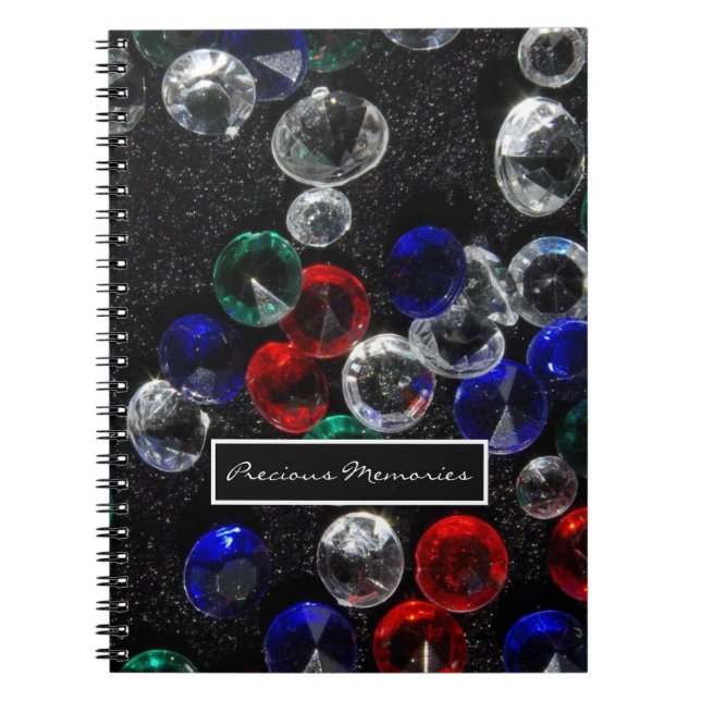 Precious Memories Gems Personalised Notebook (Front)