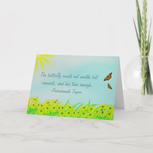 Precious Moments Butterflies Quote Card (Front)