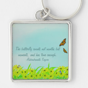 Precious Moments Butterflies Quote Keychain