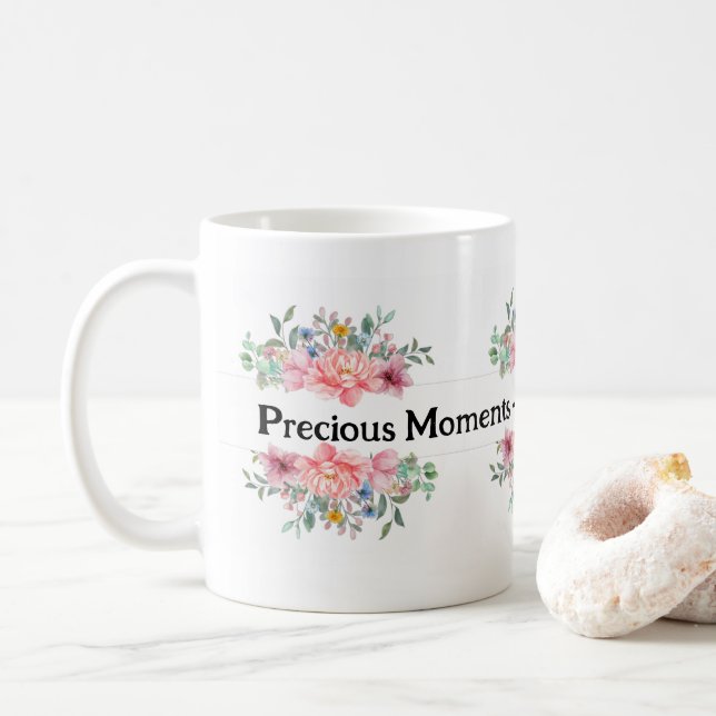 Precious Moments Coffee Tea You & Floral Mug (With Donut)