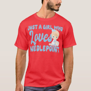 Precious Moments Just a Girl Who Loves Needlepoint T-Shirt